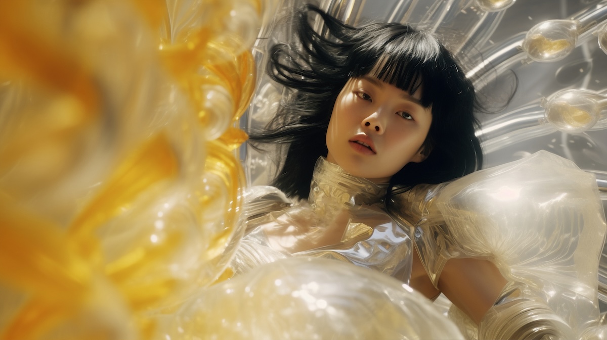 帶有服裝的未來派幻想肖像